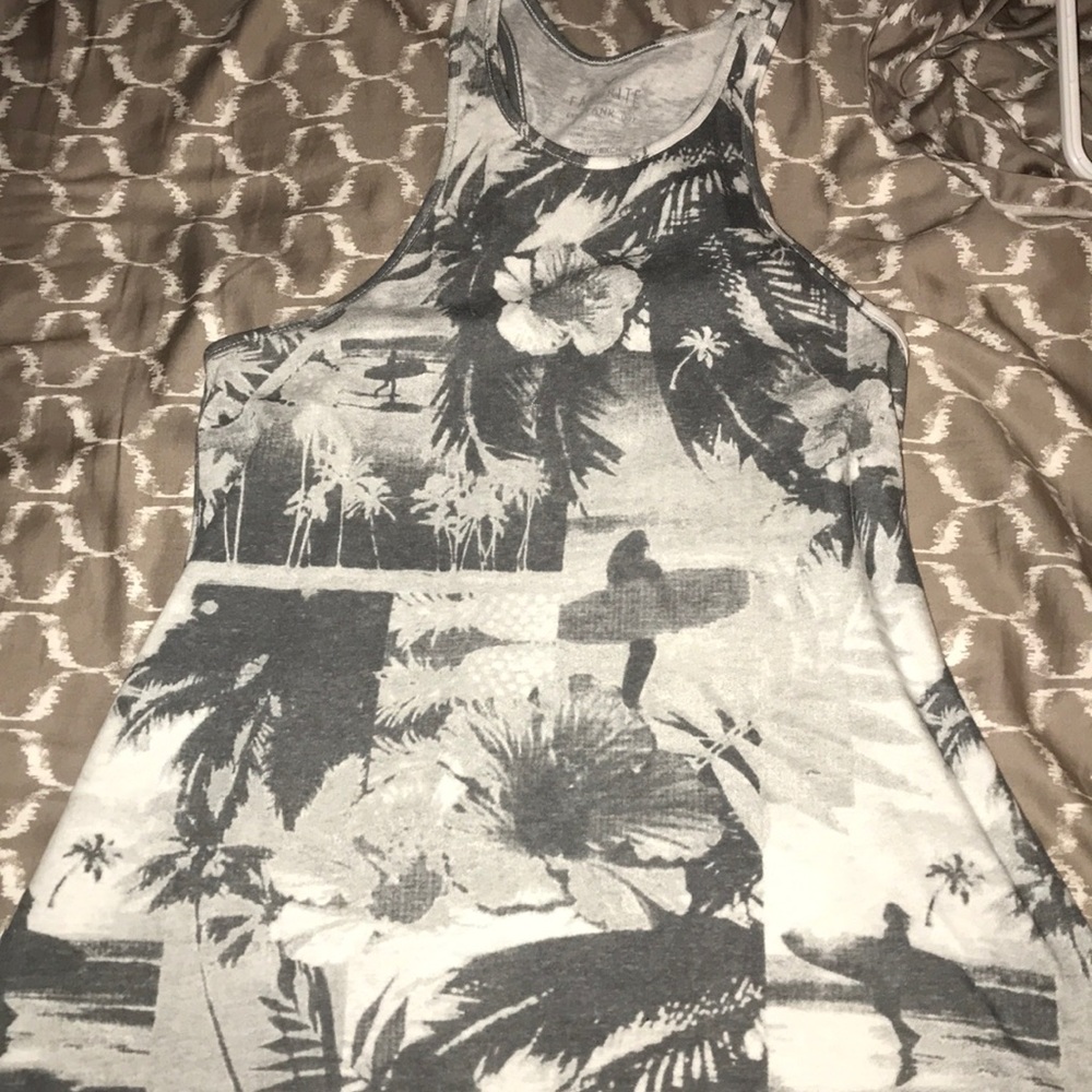 Summer tank top with halter neckline